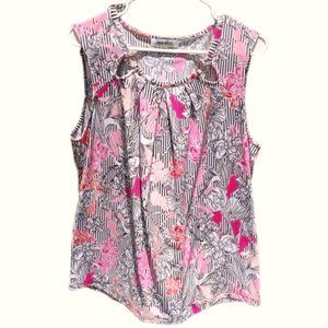 Nine West Sleeveless Floral Top XL
